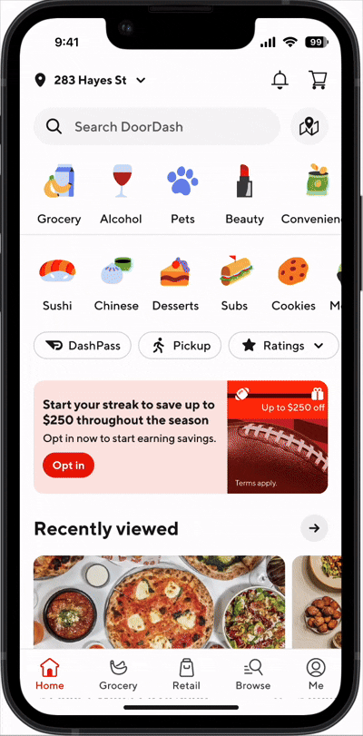 DoorDash app