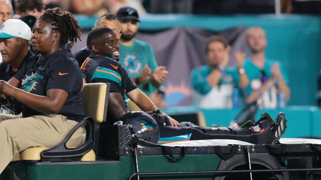 Miami-Dolphins-wide-receiver-Tyreek-Hill-on-medical-cart