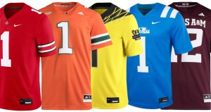Nike and adidas College Football jerseys