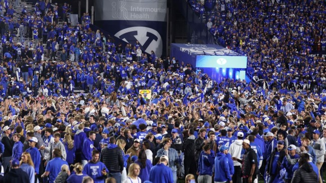 BYU Cougars field storm