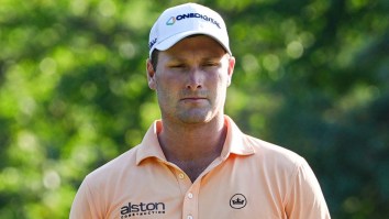 PGA Tour Golfer Wades Into Water To Attempt Shot Just A Few Feet Away From Gator Staring Him Down