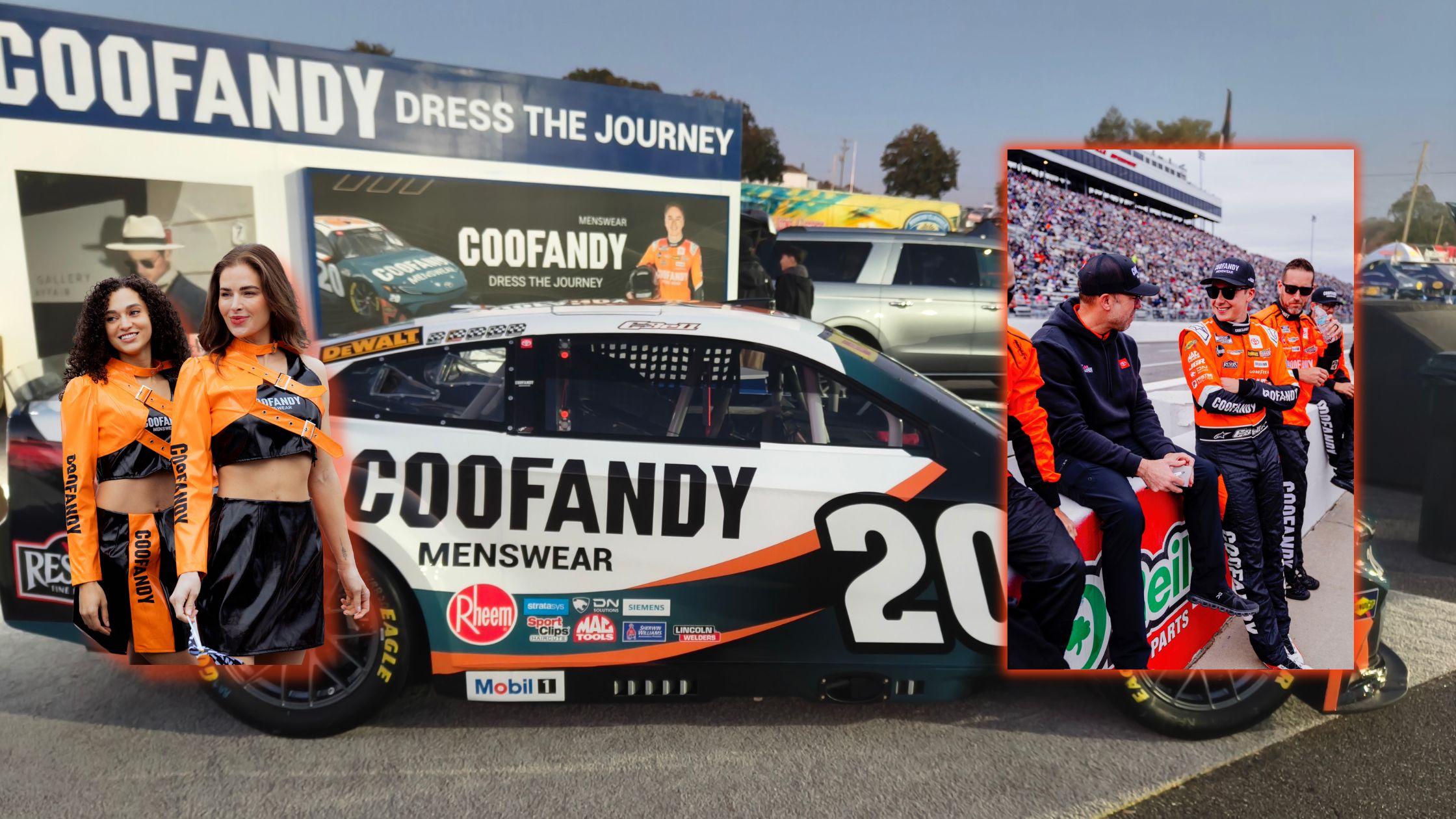 COOFANDY at Martinsville NASCAR with Christopher Bell #20 car October 2025