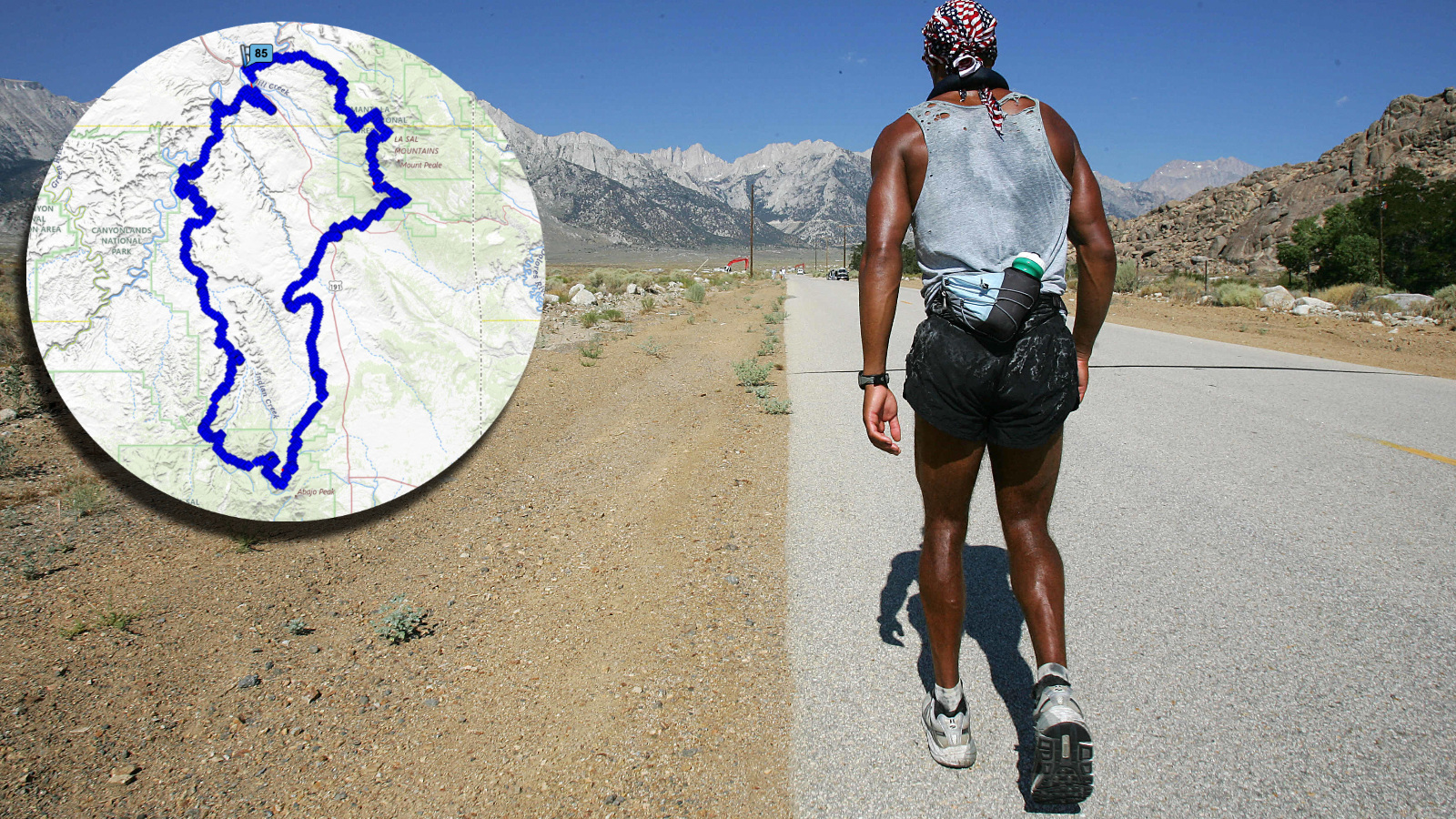 former Navy SEAL David Goggins running an ultramarathon