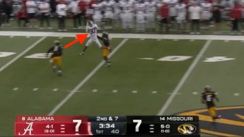 Alabama Wide Receiver Knocked Out Cold By Scary Hit Draws Controversial Targeting Ejection
