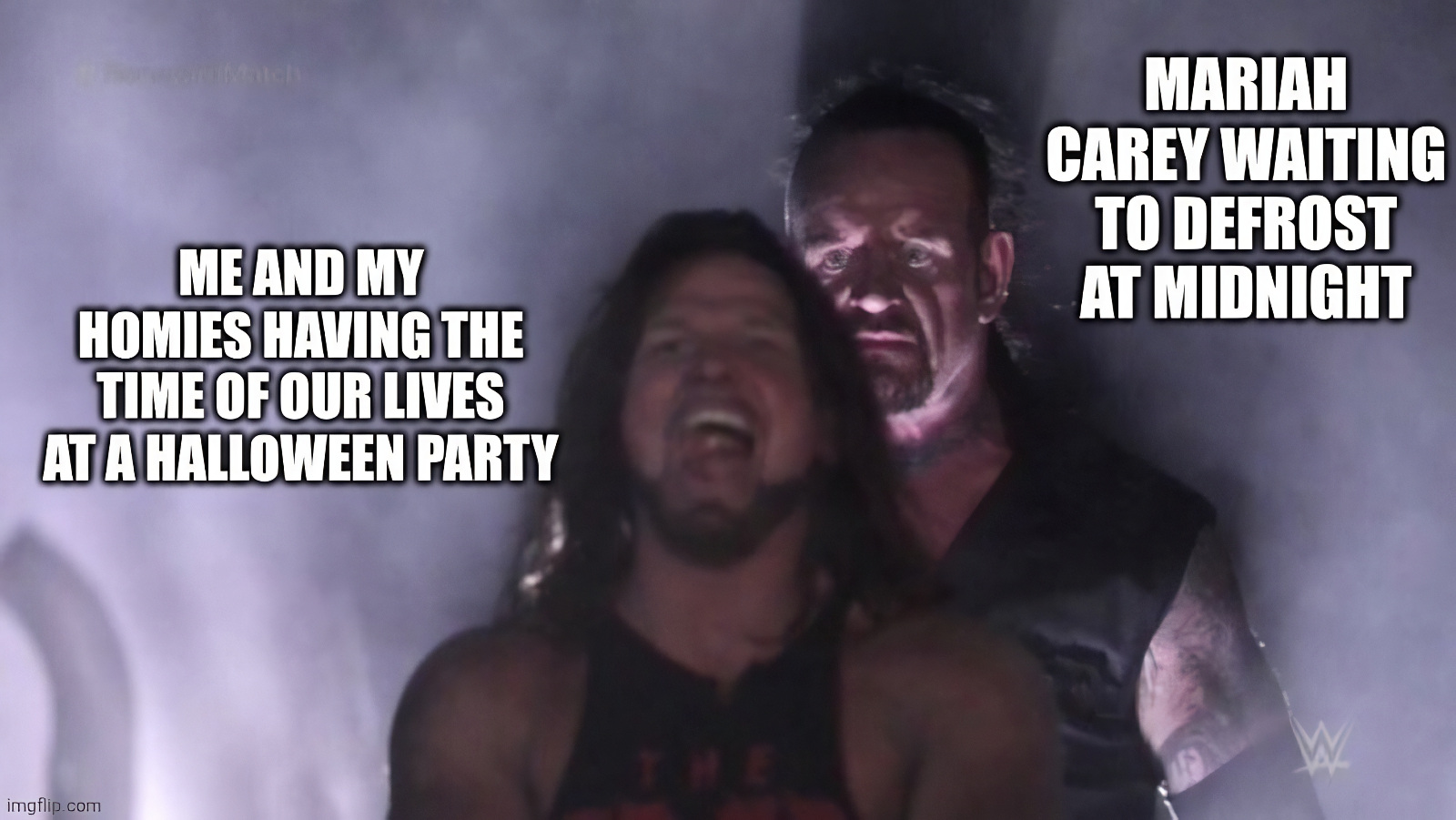 funniest meme about Halloween versus Mariah Carey