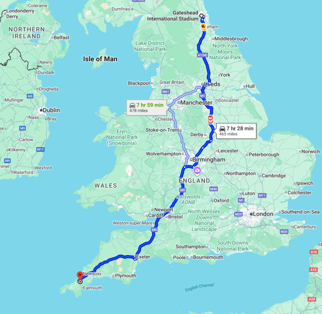 Gateshead Truro City England Soccer Road Trip