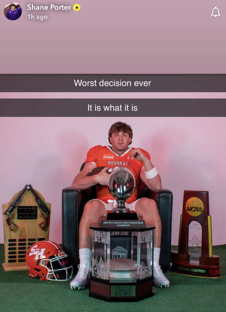 Shane Porter Snapchat Cut Sam Houston State