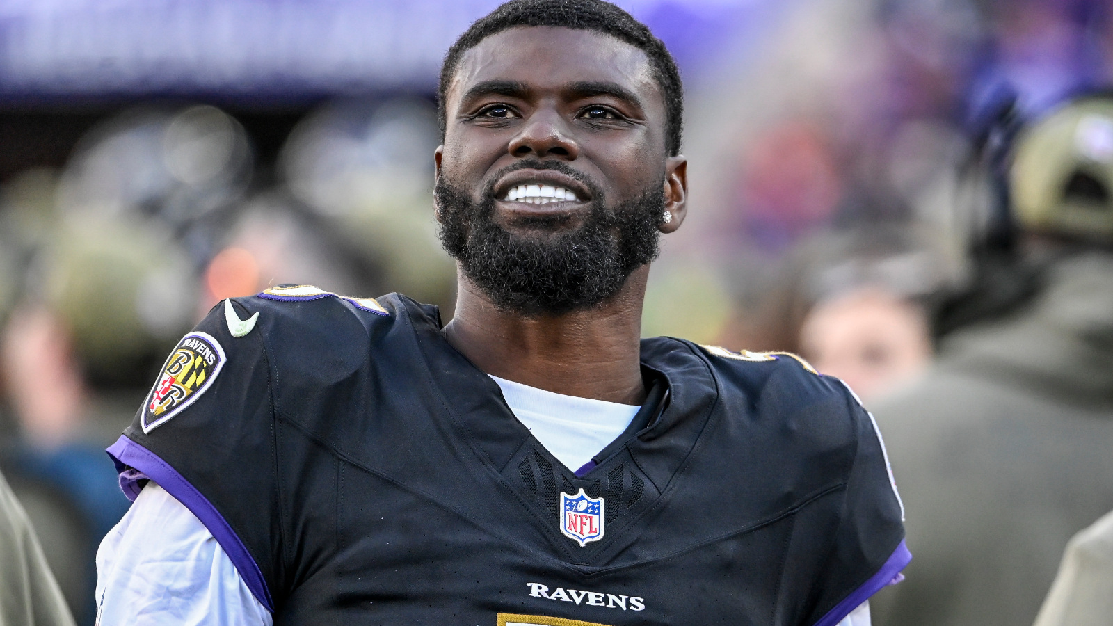 Ravens quarterback Tyler Huntley