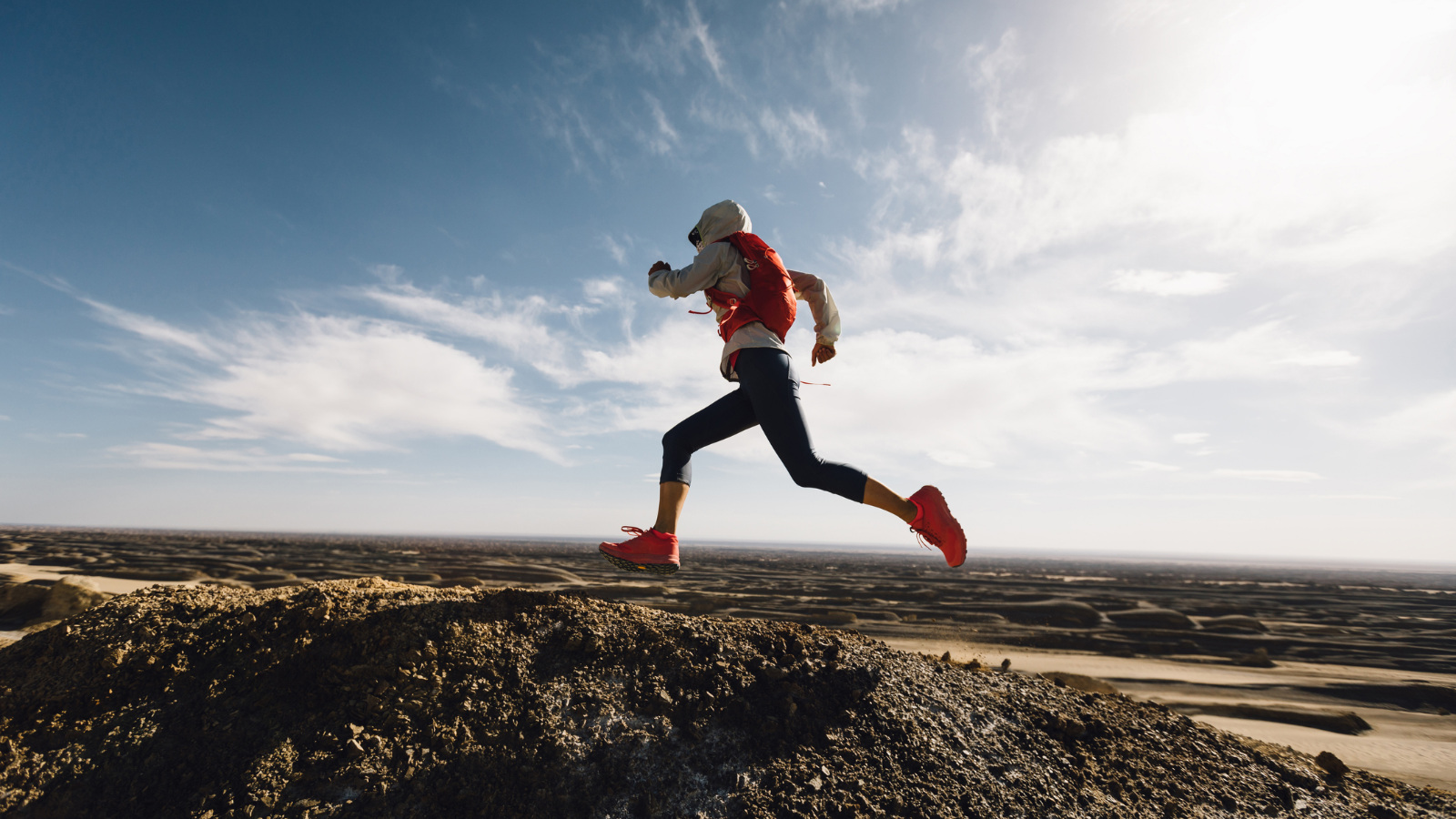 ultra marathon runner on the trail