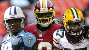 Titans QB Vince Young, Washington QB Robert Griffin III, and Packers RB Eddie Lacy