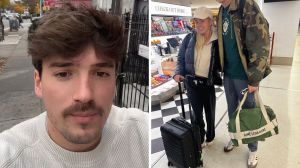 Olivia Dunne (l) man shares airport celebrity encounter (c) Paul Skenes (r)