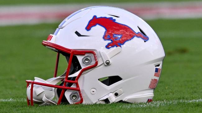 SMU football helmet