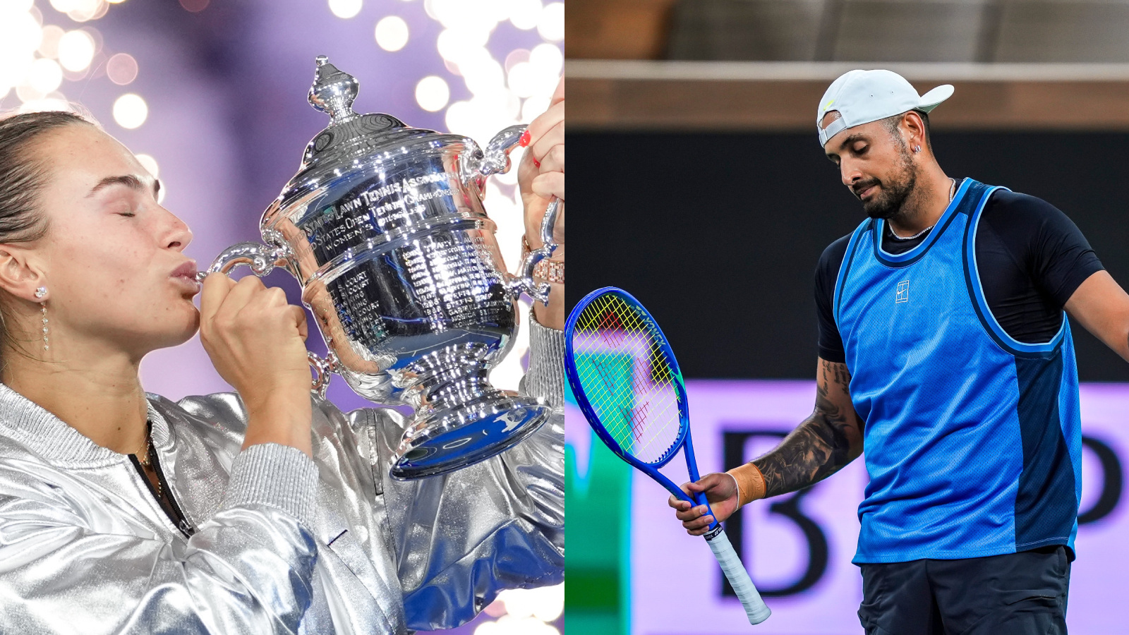 Aryna Sabalenka vs Nick Kyrgios in Battle of the Sexes tennis match