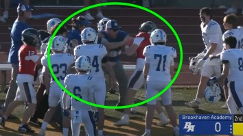 Mississippi Football Player Sparks Ugly Brawl Over Bizarre Decision To Wreck Opposing Quarterback