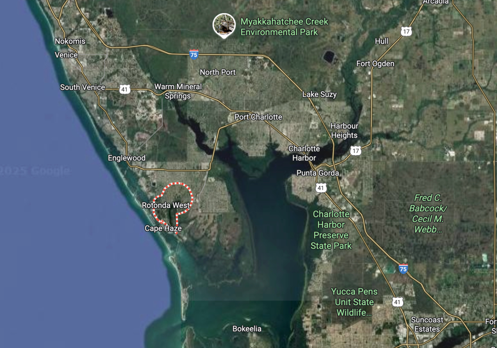 map of SW florida Rotonda West