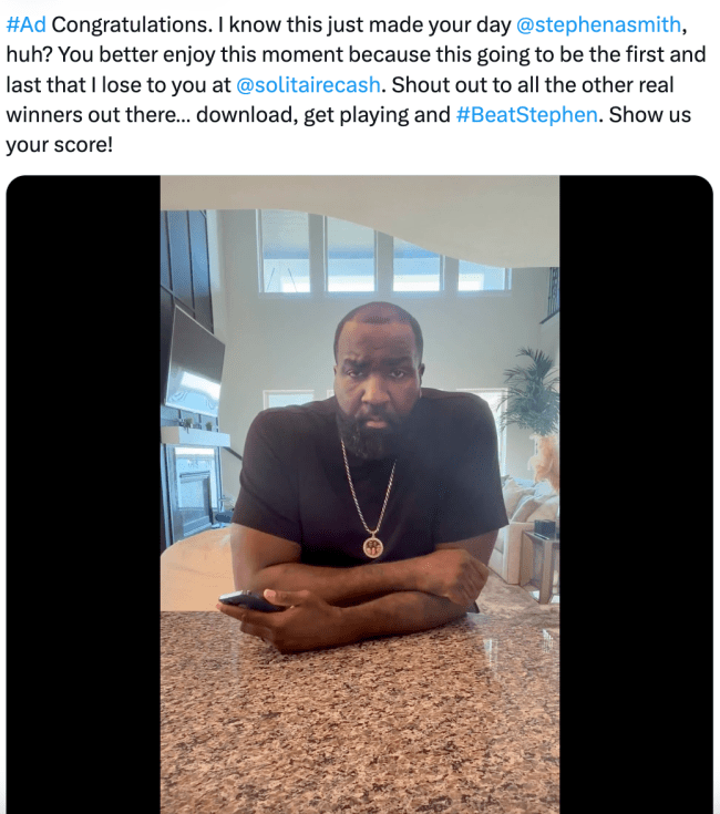 Kendrick Perkins solitaire ad