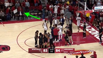 Kenny Payne Did Not Move A Single Muscle While Arkansas Basketball Players Crashed Out During Winthrop Brawl