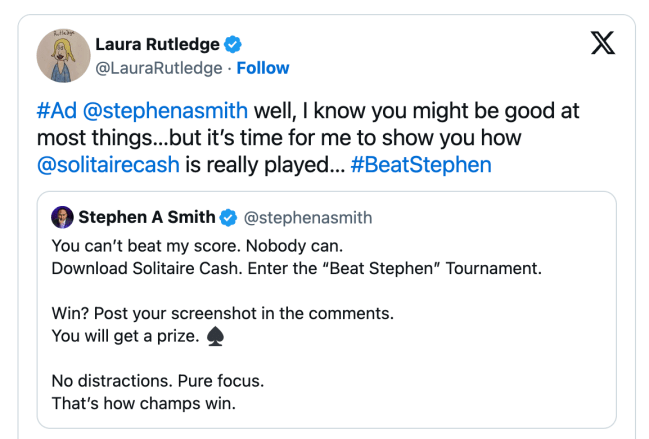 Laura Rutledge solitaire ad