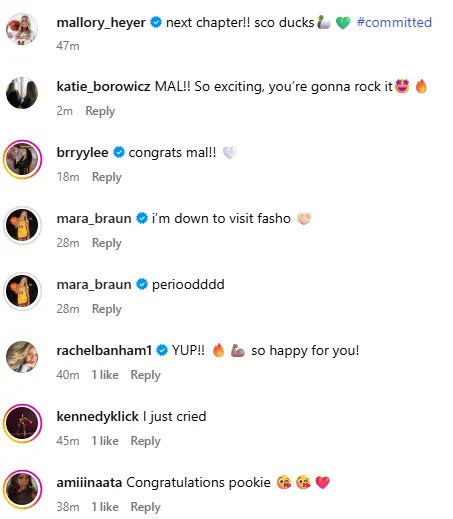 Mallory Heyer Oregon Transfer Reaction