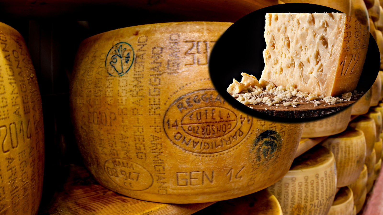 Parmigiano Reggiano cheese from Italy