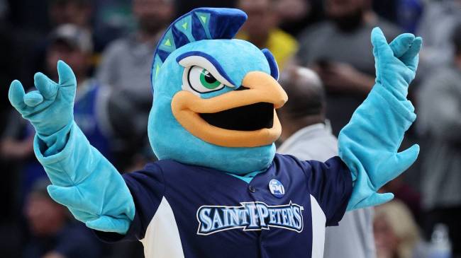 Saint Peter's Peacocks mascot