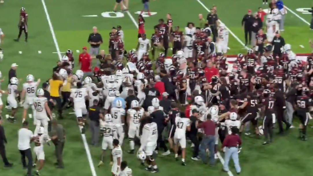 Texas State Louisiana Football Brawl Fight