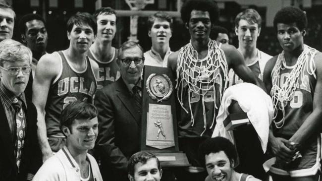 UCLA basketball after winning national championship
