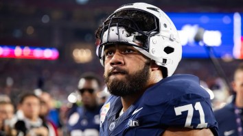 Penn State Football Player Ignores Verbal Barrage To Help Struggling Staffer With Admirable Gesture