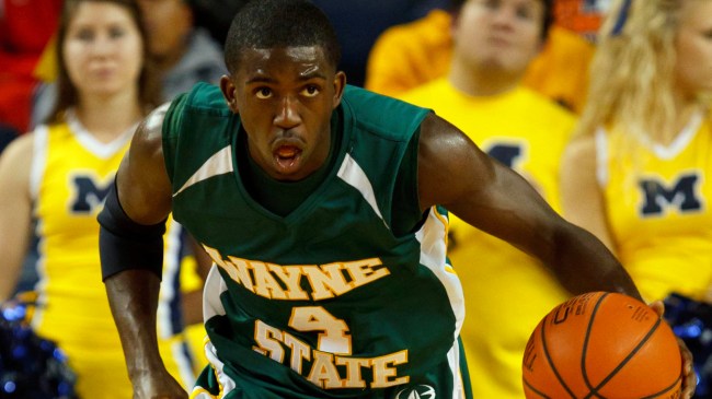 Wayne State basketball player