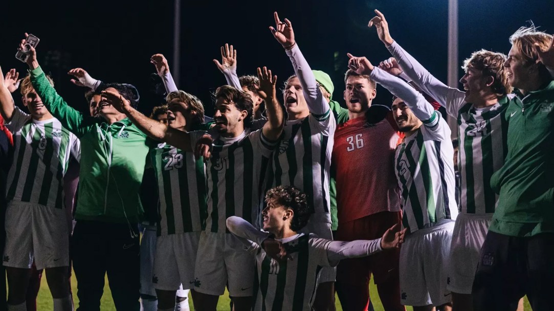 West Virginia Marshall Soccer Fan Push Player