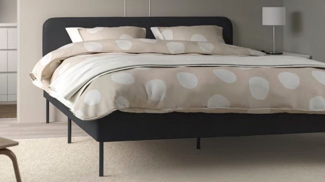 IKEA SLATTUM Upholstered Queen Bed Frame