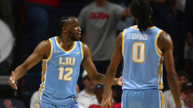 LIU basketball players