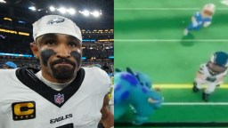 Jalen Hurts Breaks ESPN’s Monsters Inc. Broadcast After Embarrassing Double Turnover Play