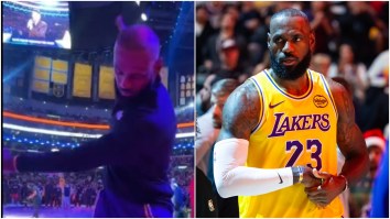LeBron James Under Fire For Practicing Golf Swing During National Anthem