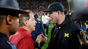 Nick Saban Michigan Jim Harbaugj