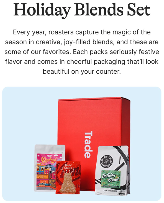 Trade Coffee Holiday Blends Set