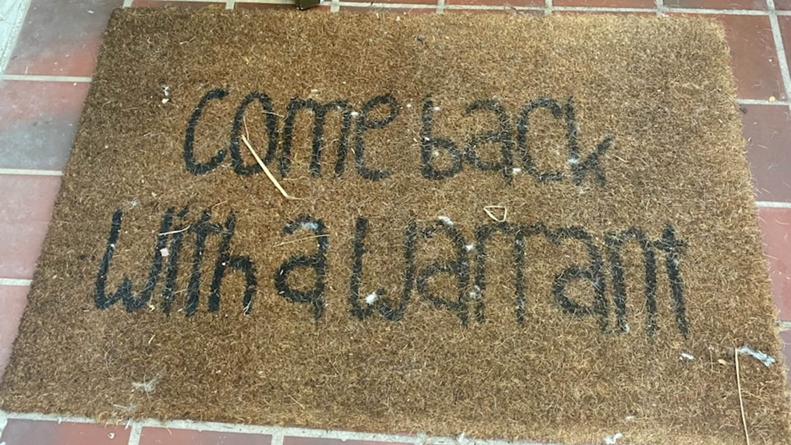 Florida Man’s Doormat Reads ‘Come Back With A Warrant,’ So Police Did, And He Was Arrested