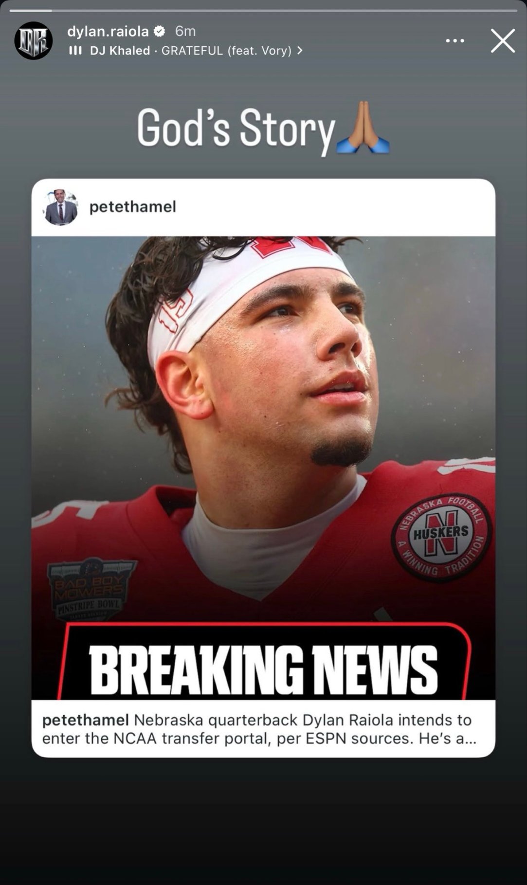 Dylan Raiola Transfer