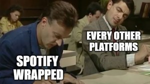 funniest end of year memes about companies copying wrapped