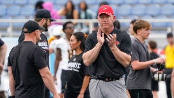Jeff Brohm Rejects Michigan Coaching Job With Bright Red Louisville Hat Theory At Boca Raton Bowl