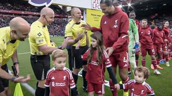 Children Of Late Liverpool Star Diogo Jota Joined Captain Virgil Van Dijk On The Pitch In Heartwarming Moment