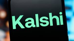 Kalshi logo on phone