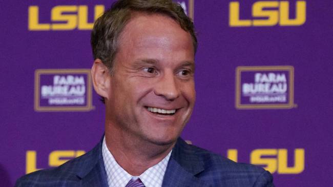 LSU coach Lane Kiffin