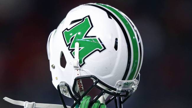 Marshall football helmet