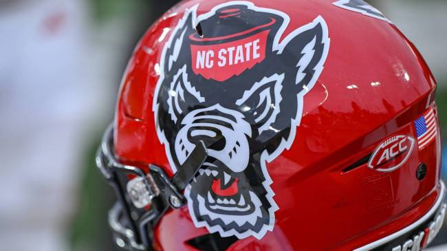 NC State football helmet