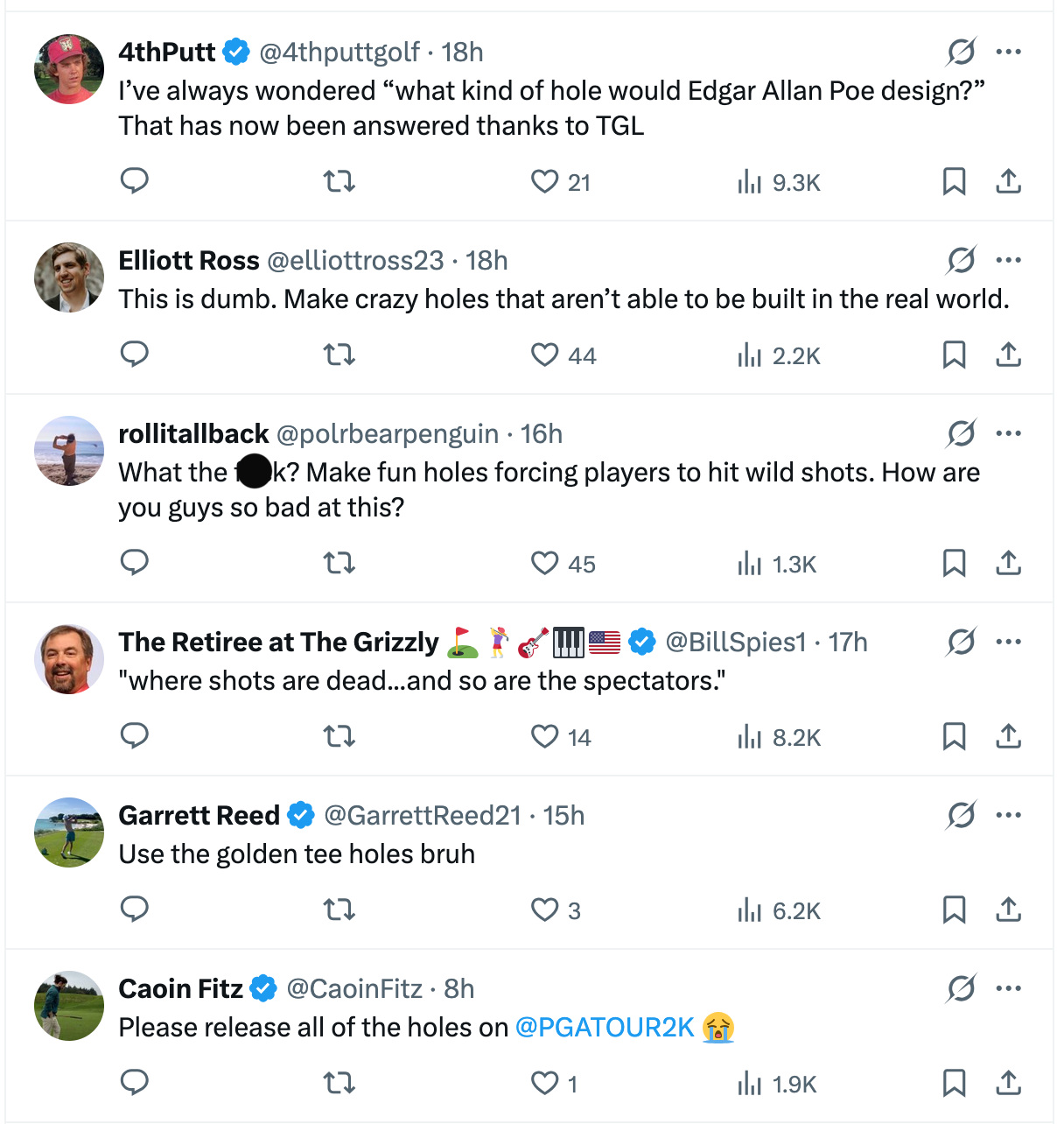 golf world reacts to new TGL golf hole designed by Gil Hanse