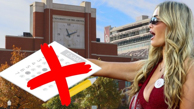 Oklahoma cancels class for College Football Playoff game.