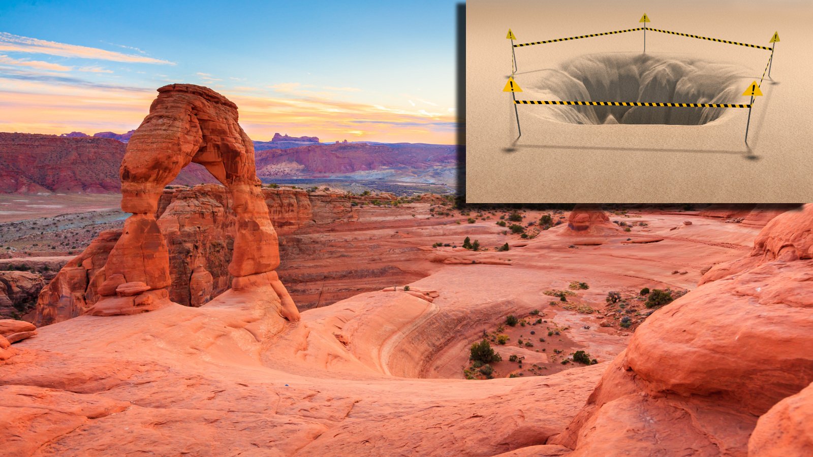 quicksand at Arches National Park in Utah