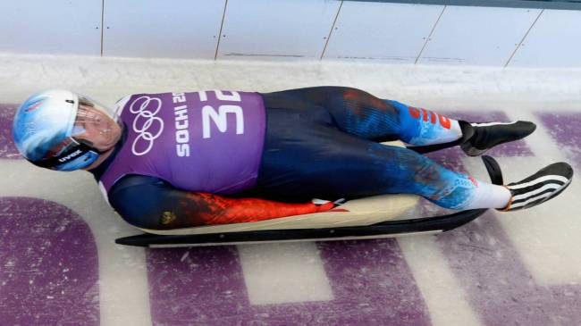 Russian luger Albert Demchenko at 2014 Winter Olympics