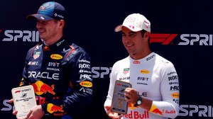 Formula 1 Red Bull Racing teammates Max Verstappen and Sergio Perez